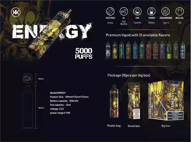 KK Energy Vape za enkratno uporabo