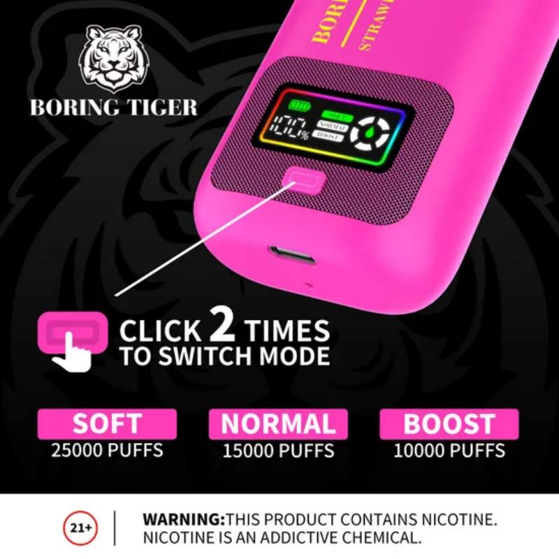 Luffbar-Boring-Tiger-25000-Puff-25K-Digital-Screen-Dually-Bar-Fs18000-20K-Bluetooth-Raz-Mt-Skyview-7500-15000-Watt-23000-PRO-Plus-Disposable-Vape-Wholesale Broing Tiger 25000