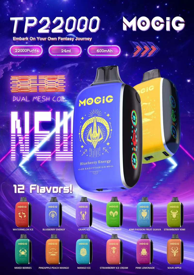 Mocig-Tp22000-Puffs-Vape-Bood-Tropical-Pouch-Gh23000-40K-Fler-Bar-Airfuze-Adalya-Vape-Box-EU-Warehouse-E-Sigaret-Disposable-VapeMOCIG TP22000