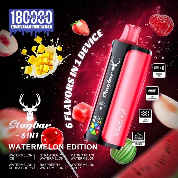 StagBar 180K 6v1 Puffs