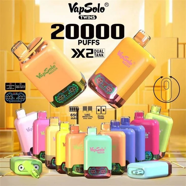 Vape za enkratno uporabo VapSolo Twins z 20000 vpihi